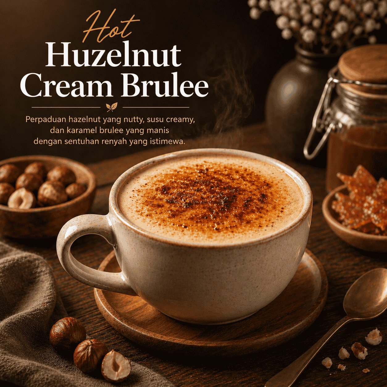 Hot Hazelnut Cream Brulee Kopi-Q